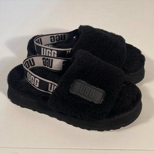Ugg Disco Slide Black Shearling Slide Sandals Slippers Women Size 11